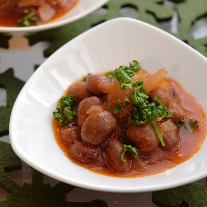 うずら豆のサルチャ煮込み